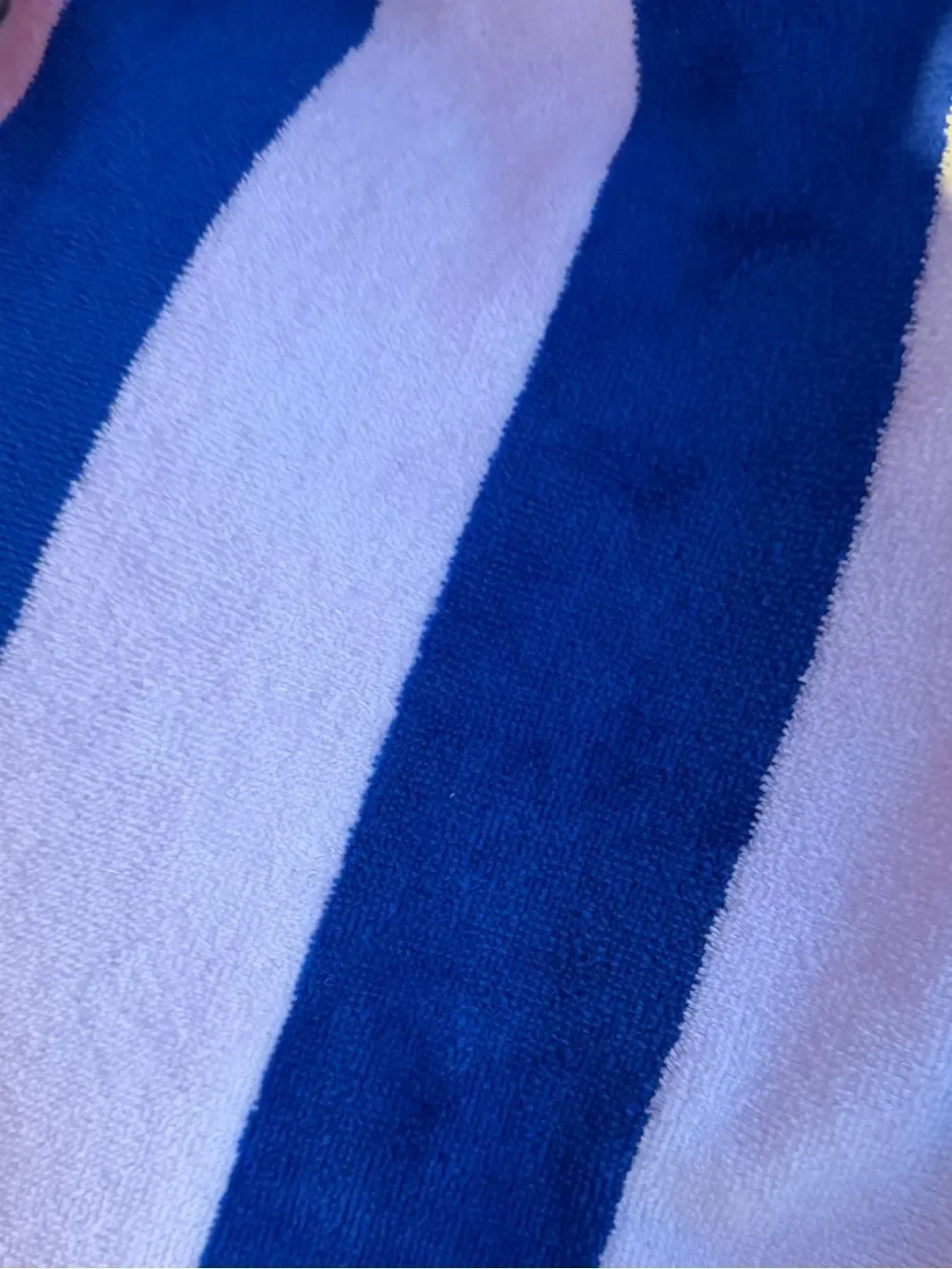 Royal Blue White Cabana Stripe Large Cotton Beach Towel